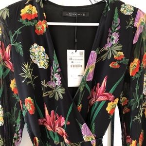 NWT Zara floral wrap dress. More pictures to come
